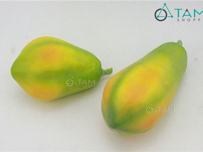 Mô hình quả đu đủ giả trang trí số 10